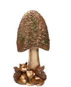 COUNTRY LIVING 2 SQUIRRELS WITH A MUSHROOM ORNAMENT - Flemings Department Store