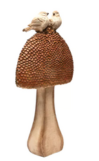 COUNTRY LIVING 2 BIRDS ON A MUSHROOM ORNAMENT - Flemings Department Store