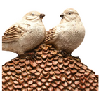 COUNTRY LIVING 2 BIRDS ON A MUSHROOM ORNAMENT - Flemings Department Store