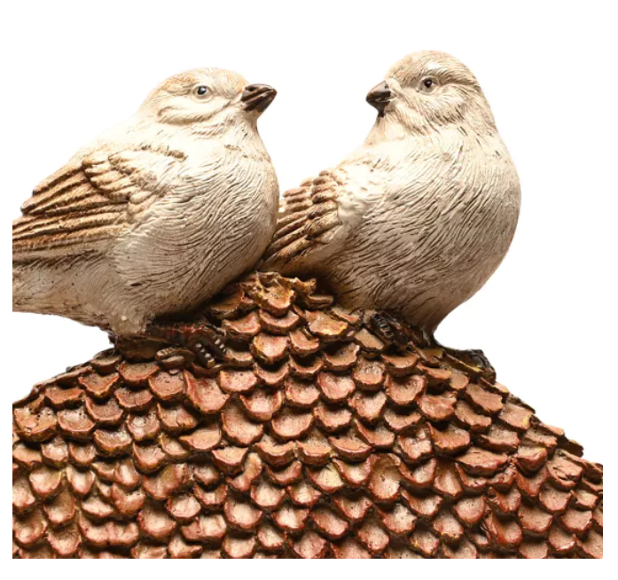 COUNTRY LIVING 2 BIRDS ON A MUSHROOM ORNAMENT - Flemings Department Store