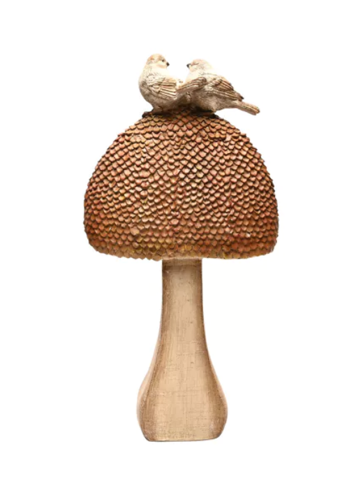COUNTRY LIVING 2 BIRDS ON A MUSHROOM ORNAMENT - Flemings Department Store