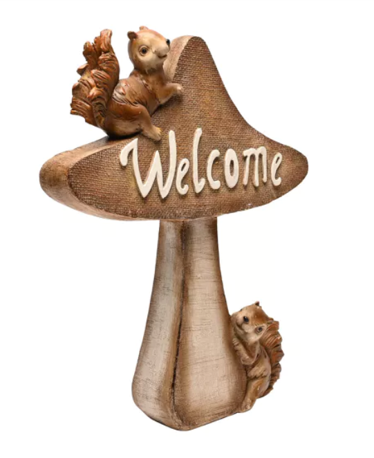 COUNTRY LIVING 2 SQUIRRELS "WELCOME" ORNAMENT - Flemings Department Store