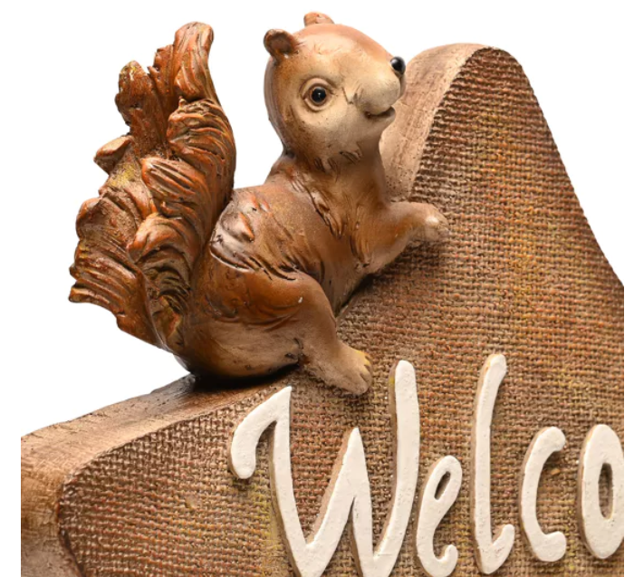 COUNTRY LIVING 2 SQUIRRELS "WELCOME" ORNAMENT - Flemings Department Store