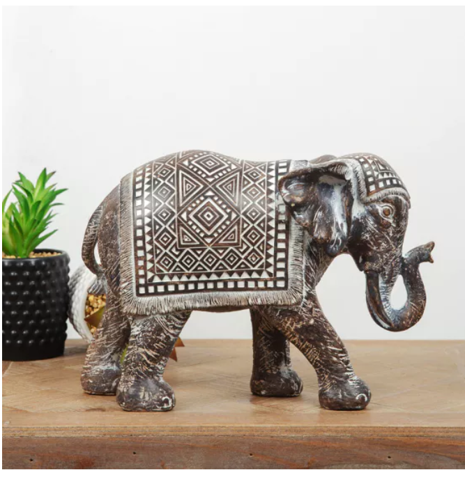 AZTEC PATTERNED ELEPHANT FIGURINE - Flemings Department Store