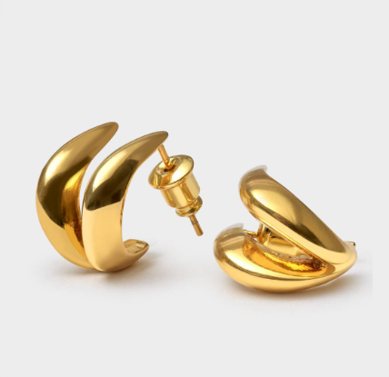 Aurielle Waterproof Gold Hoop Earrings - image 1