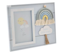 PETIT CHERI WOOD PHOTO FRAME WITH MACRAME RAINBOW LITTLE MAN - Flemings Department Store