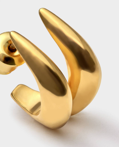 Aurielle Waterproof Gold Hoop Earrings - image 2