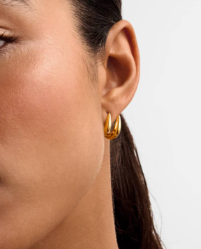Aurielle Waterproof Gold Hoop Earrings - image 3