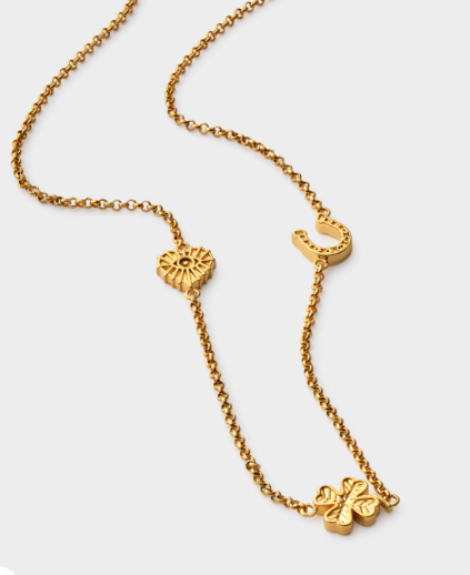 Lucky Charm Waterproof Gold Necklace - image 3