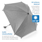 ShineSafe+ pushchair sunshade, grey-melange - Flemings Department Store