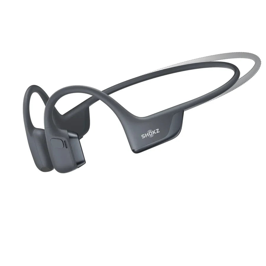 Shokz mini  bone conduction headphones on a white background