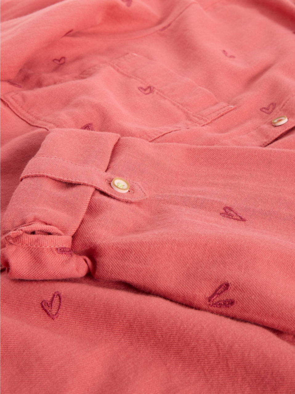 White Stuff Sophie Organic Cotton Shirt | Mid Pink