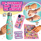 Sticki Rolls Anna & Erin BFF Bracelet Sticker Jewellery Set – 160 Stickers & Charms