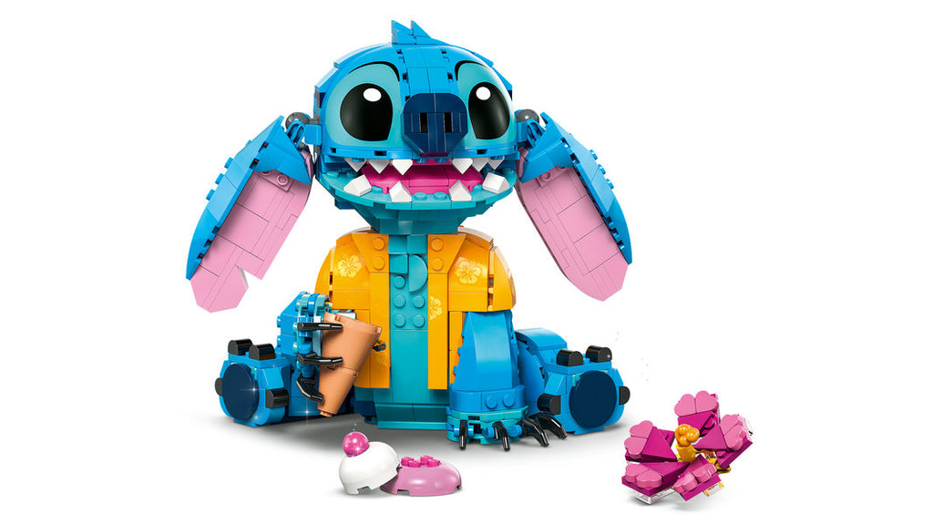 LEGO Disney Stitch set 43249 buildable figure with movable head, ears, ice-cream cone and flower accessories