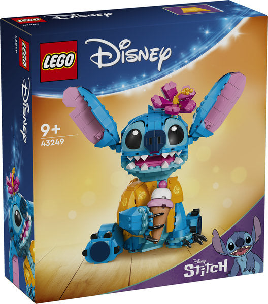 LEGO Disney Stitch set 43249 buildable figure with movable head, ears, ice-cream cone and flower accessories