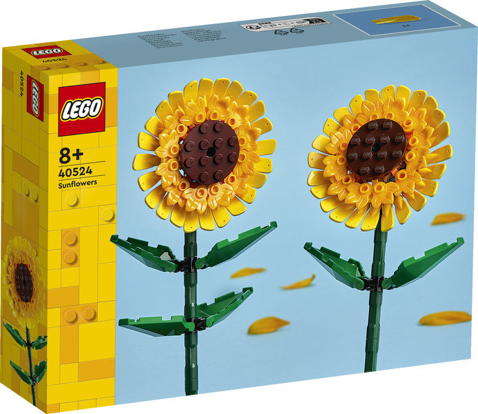 LEGO Sunflowers set packaging with sunflowers and LEGO branding.