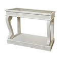 Scroll Console Table – Antique Mirror & Ivory Finish (120 cm) for Irish Hallways