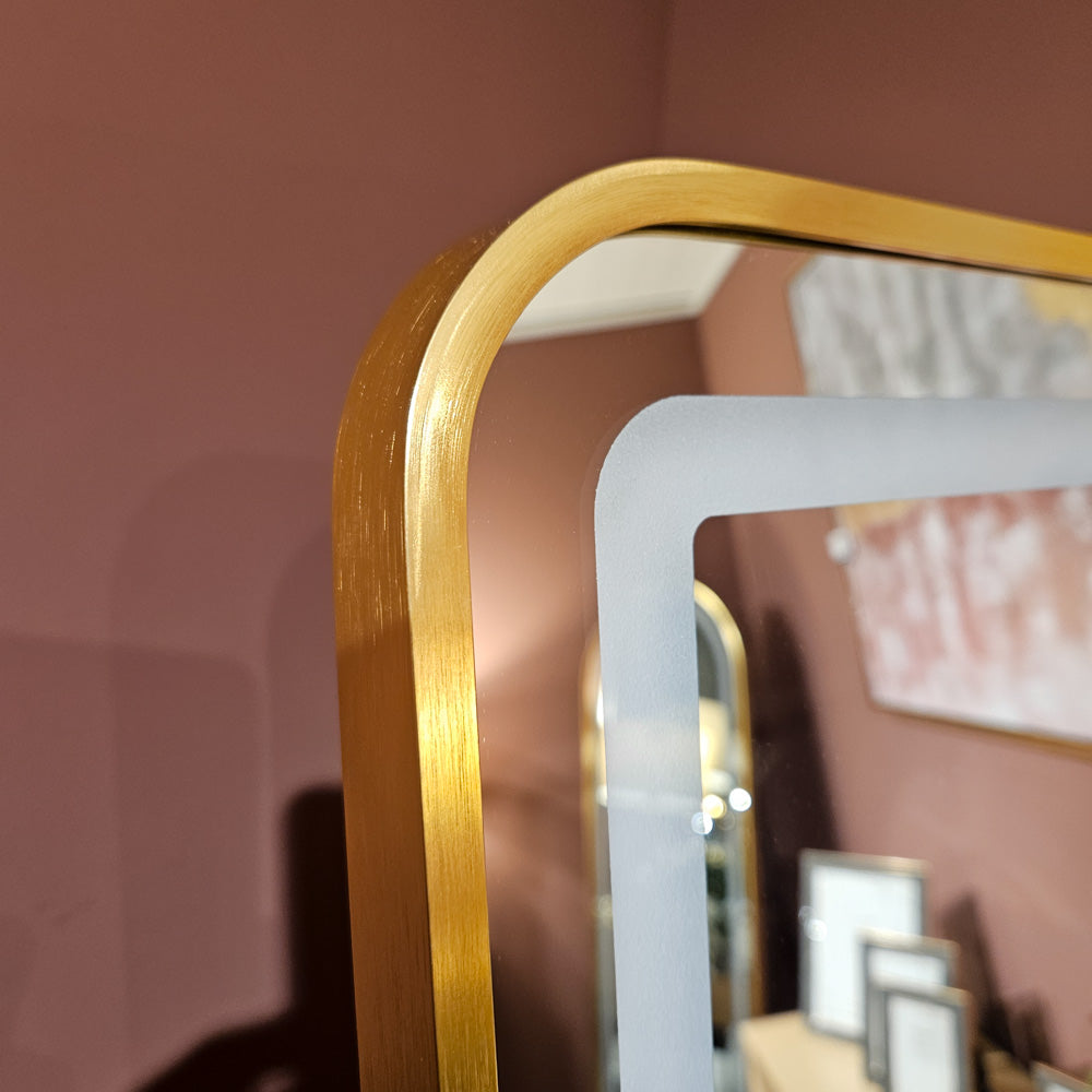 Gold LED Cheval Mirror – 160x50cm | Elegant Irish Style