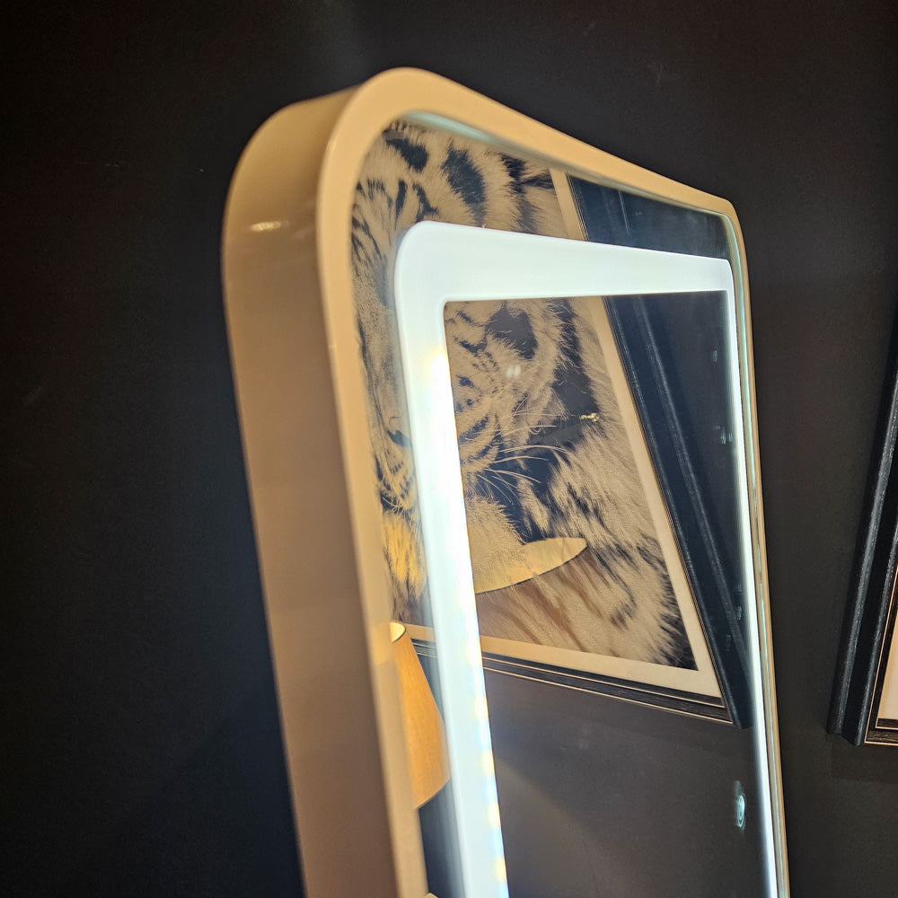 Modena led cheval mirror white 160 x 50cm - Flemings Department Store