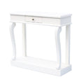 Scroll Console Table with Drawer – Ivory Finish (90 cm) for Irish Living Rooms