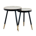 Bruna Set of 2 Side Tables – Black & Gold | Modern Accent Tables for Irish Homes