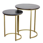 Tiya Set of 2 Side Tables – Dark Finish | Modern Side Tables for Irish Homes