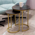 Tiya Set of 2 Side Tables – Dark Finish | Modern Side Tables for Irish Homes