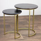 Tiya Set of 2 Side Tables – Dark Finish | Modern Side Tables for Irish Homes