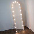 Gold Arch Cheval Mirror 160x50cm | LED Bulb Luxury