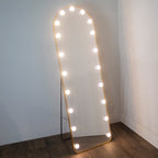 Gold Arch Cheval Mirror 160x50cm | LED Bulb Luxury