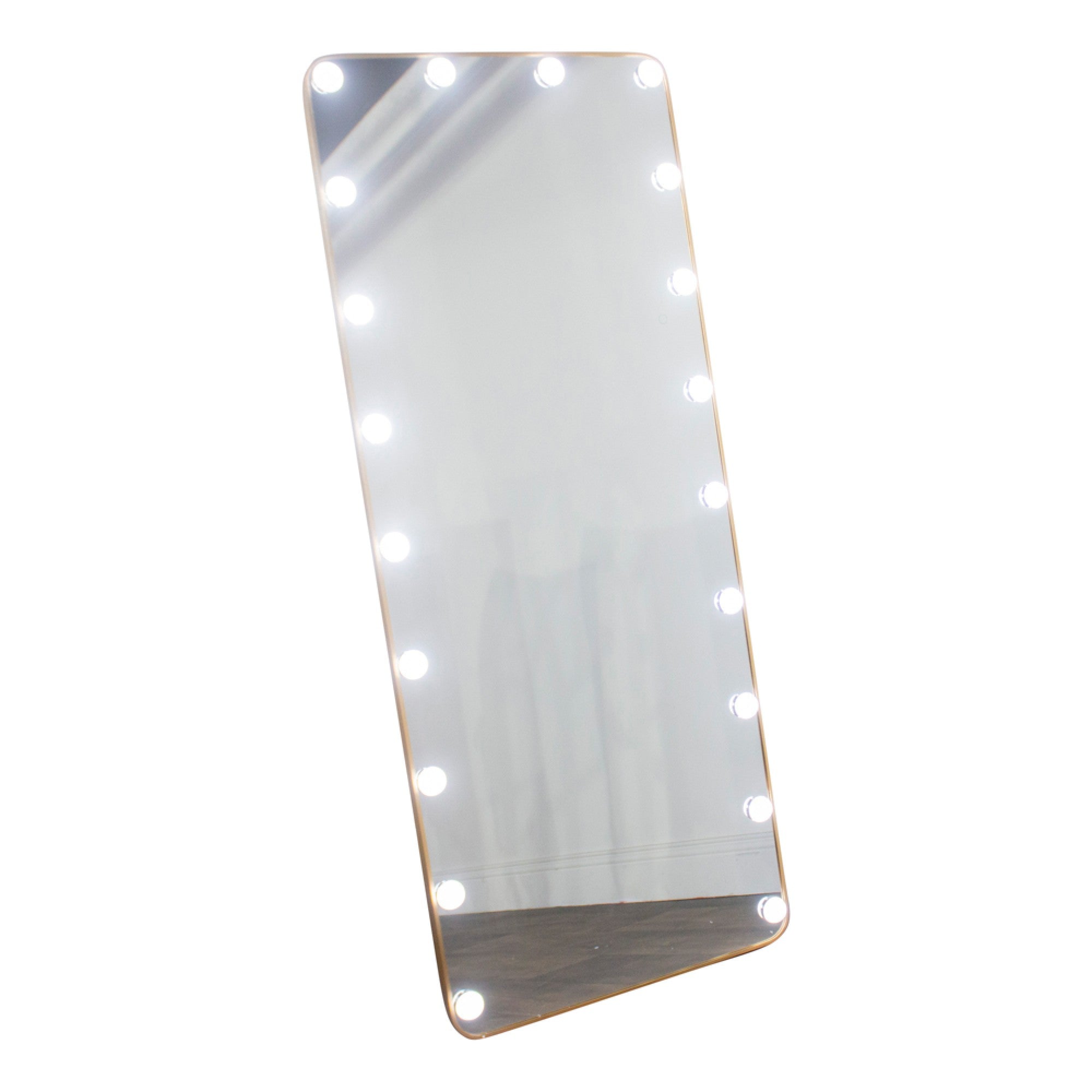 Gold LED Bulb Cheval Mirror 170x70cm | Statement Piece