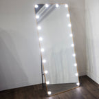 Gold LED Bulb Cheval Mirror 170x70cm | Statement Piece
