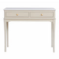 Monroe 2 Drawer Console Table in Stone - full view