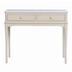 Monroe 2 Drawer Console Table in Stone - full view