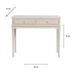 Monroe 2 Drawer Console Table dimensions