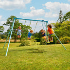 Triple Swing Set with Glider | Metal Frame, 4 Kids (3+)