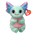 Plush toy with blue and pink accents on a white background, featuring a Ty Beanie Baby tag.