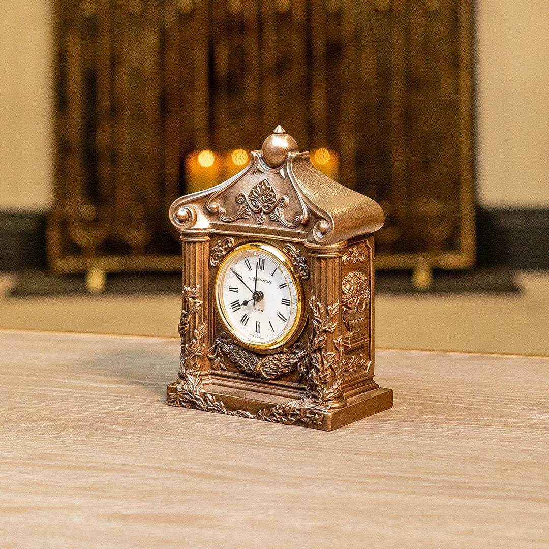 Monaghan Clock Genesis “Large Mantel Clock” – Traditional Bronze-Finish Timepiece