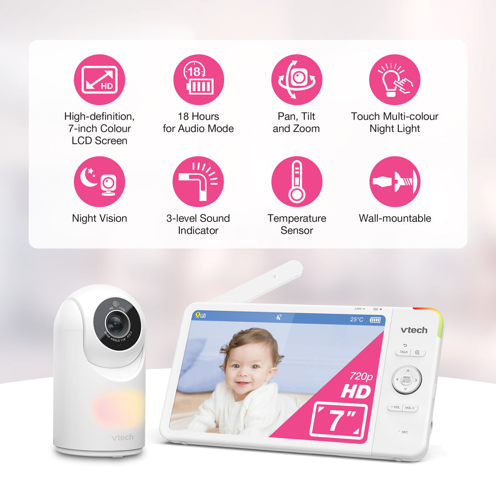 VTech VM7367HD 7" HD Video Baby Monitor