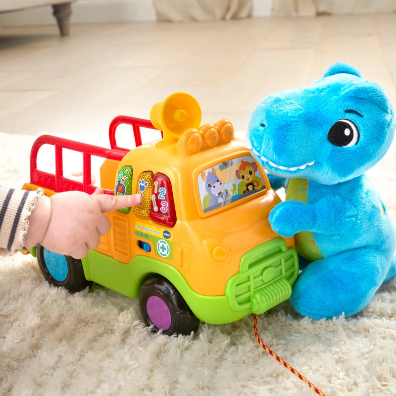 VTech Dino Rescue Truck – Lights, Sounds & Plush T-Rex