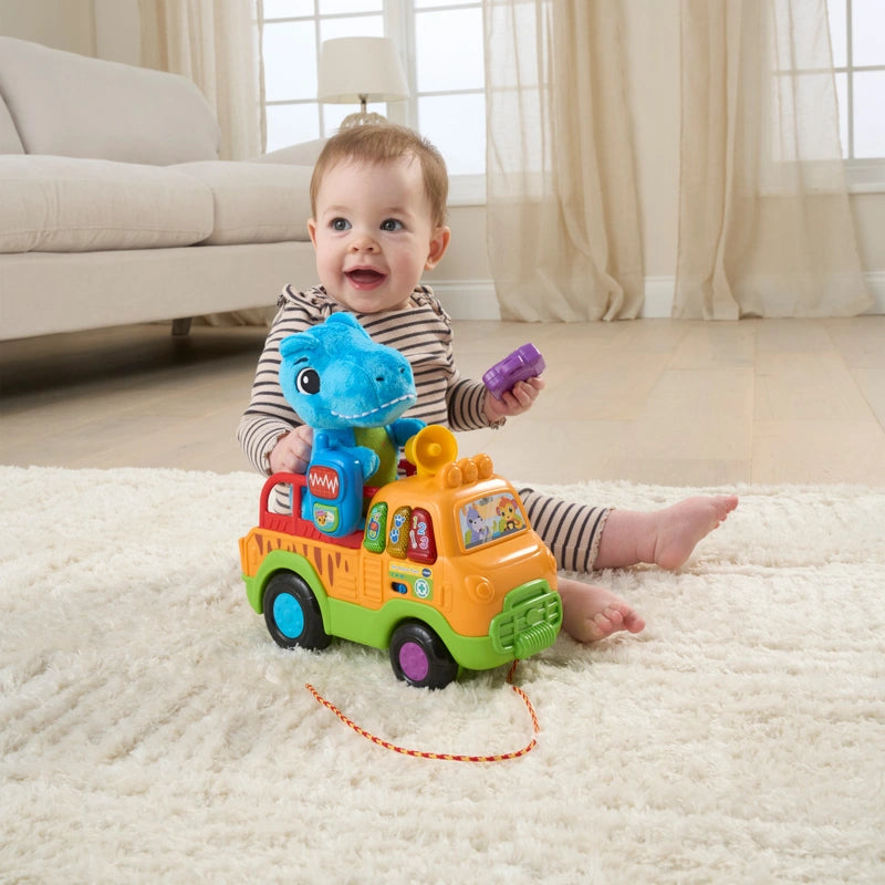 VTech Dino Rescue Truck – Lights, Sounds & Plush T-Rex