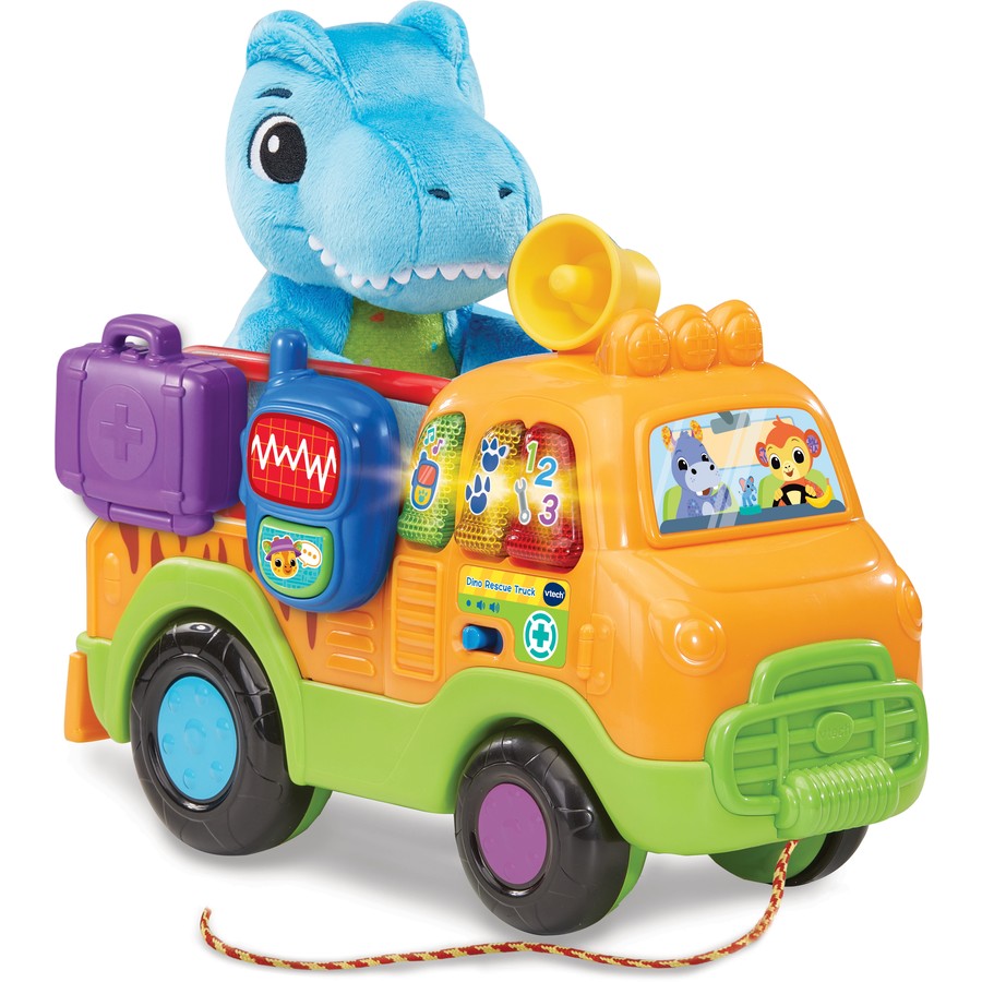 VTech Dino Rescue Truck – Lights, Sounds & Plush T-Rex