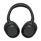 Black over-ear headphones on a white background