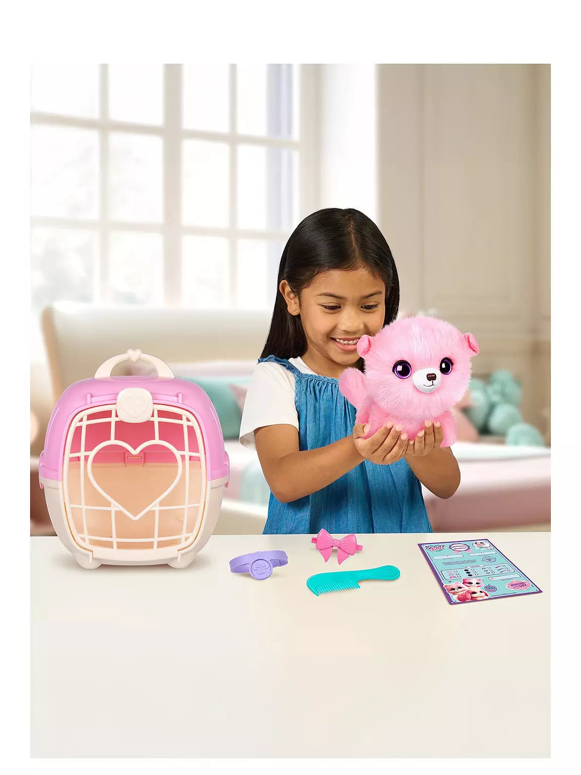 Scruff-A-Luvs Pet – Pink | Mystery Rescue Plush with Collar, Comb & Carrier