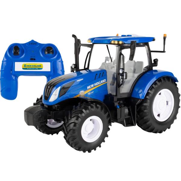 Britains Big Farm 1:16 RC New Holland T6 180 Tractor – Durable Indoor & Outdoor Farm Vehicle