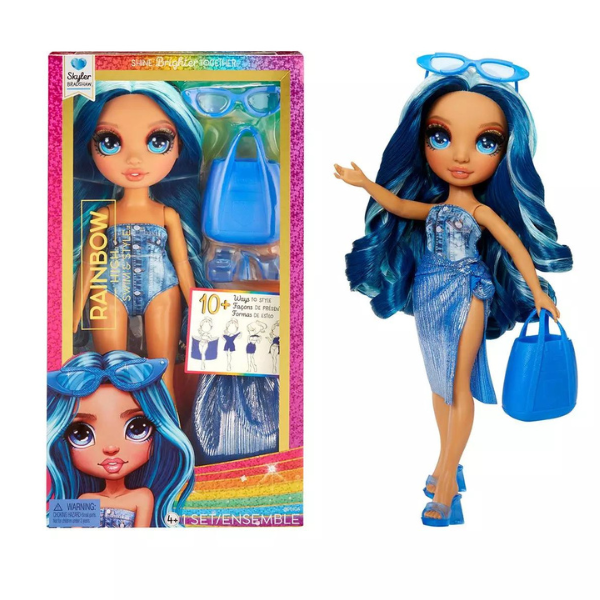 Rainbow High Swim & Style Skyler Doll – Blue Fashion Doll