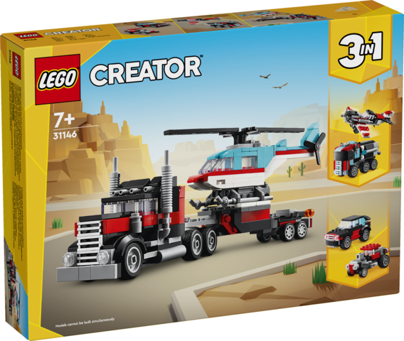 LEGO Flatbed Truck with Helicopter 31146