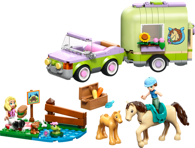 LEGO Horse & Baby Foal Trailer 42695