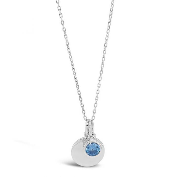 Absolute Birthstone Pendant Necklace – Sterling Silver (Month Variants)