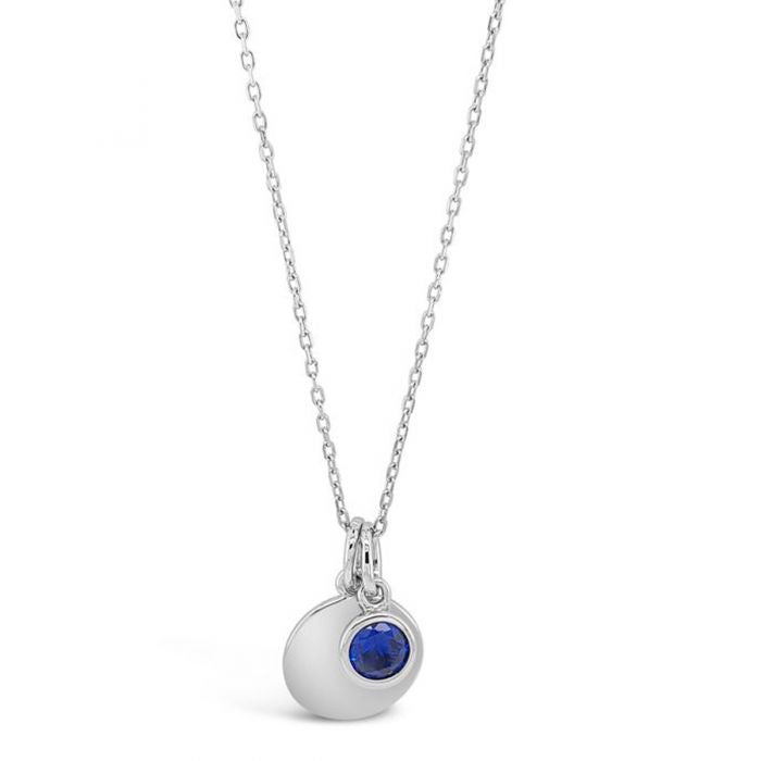 Absolute Birthstone Pendant Necklace – Sterling Silver (Month Variants)